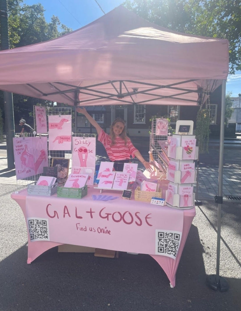 Anna at the Gal + Goose market stall